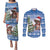 Personalized Nicaragua Christmas Couples Matching Puletasi and Long Sleeve Button Shirt Panthera Onca Cute With Christmas Tree - Wonder Print Shop