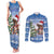 Personalized Nicaragua Christmas Couples Matching Tank Maxi Dress and Long Sleeve Button Shirt Panthera Onca Cute With Christmas Tree - Wonder Print Shop