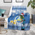 Personalized Nicaragua Christmas Blanket Turquoise-Browed Motmot With Coat Of Arms