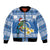 Personalized Nicaragua Christmas Bomber Jacket Turquoise-Browed Motmot With Coat Of Arms - Wonder Print Shop