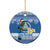 Personalized Nicaragua Christmas Ceramic Ornament Turquoise-Browed Motmot With Coat Of Arms - Wonder Print Shop