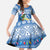 Personalized Nicaragua Christmas Family Matching Short Sleeve Bodycon Dress and Hawaiian Shirt Turquoise-Browed Motmot With Coat Of Arms - Wonder Print Shop