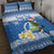 Personalized Nicaragua Christmas Quilt Bed Set Turquoise-Browed Motmot With Coat Of Arms - Wonder Print Shop