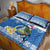 Personalized Nicaragua Christmas Quilt Bed Set Turquoise-Browed Motmot With Coat Of Arms - Wonder Print Shop