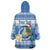 Personalized Nicaragua Christmas Wearable Blanket Hoodie Turquoise-Browed Motmot With Coat Of Arms