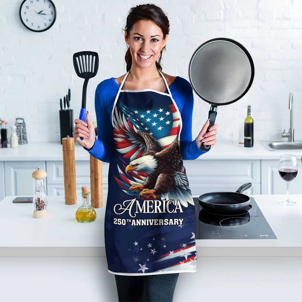US Navy 250th Anniversary Apron Proudly Served Veteran - Wonder Print Shop