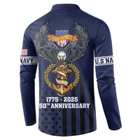 America 250th Anniversary Eagle Button Sweatshirt Patriotic USA Flag - Wonder Print Shop