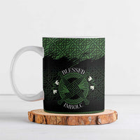 Personalized Imbolc Blessed Celtic Knot Ceramic Mug Brigids Cross Symbol - Wonder Print Shop