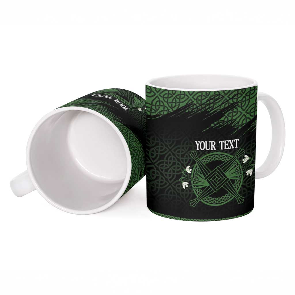 Personalized Imbolc Blessed Celtic Knot Ceramic Mug Brigids Cross Symbol - Wonder Print Shop