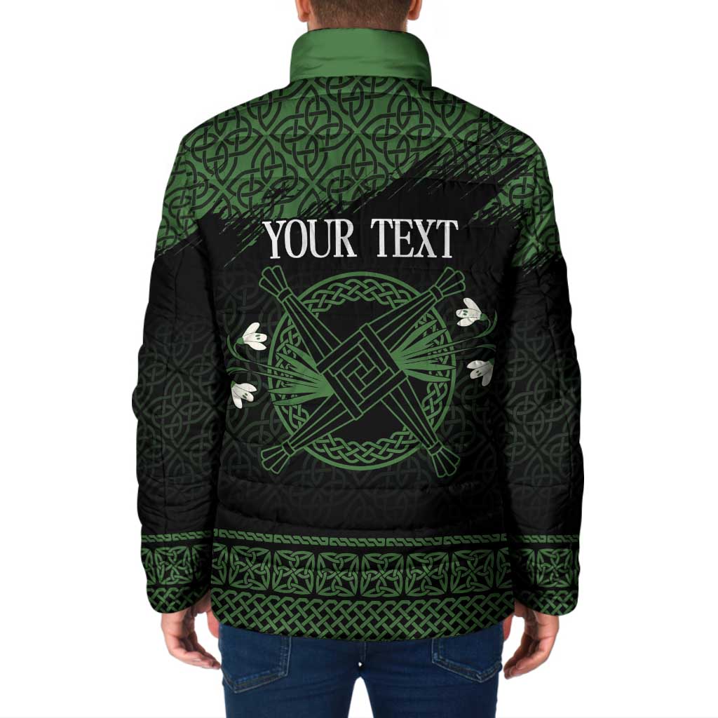 Personalized Imbolc Blessed Celtic Knot Padded Jacket Brigids Cross Symbol - Wonder Print Shop