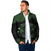 Personalized Imbolc Blessed Celtic Knot Padded Jacket Brigids Cross Symbol - Wonder Print Shop