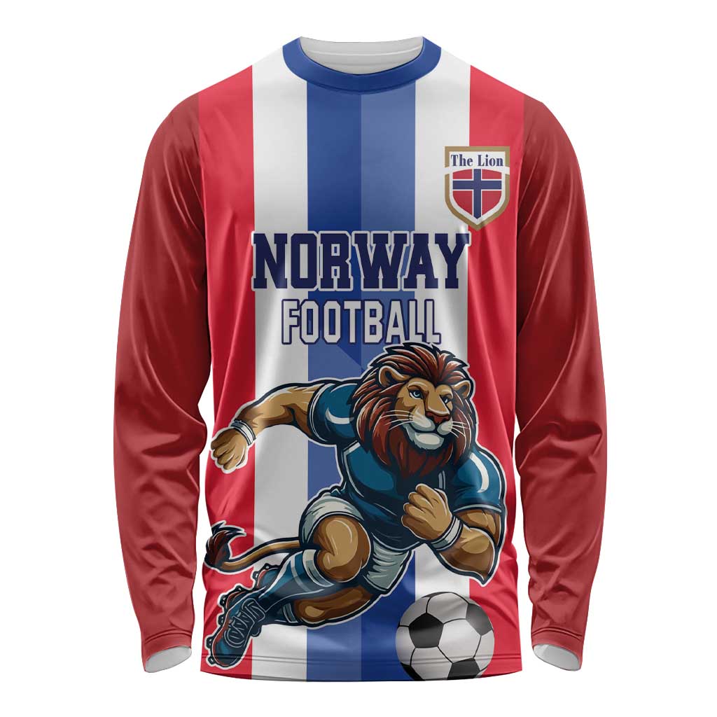 Custom Norway Football Long Sleeve Shirt The Lions Champion 2024 - Wonder Print Shop