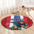 Custom Norway Football Round Carpet The Lions Champion 2024