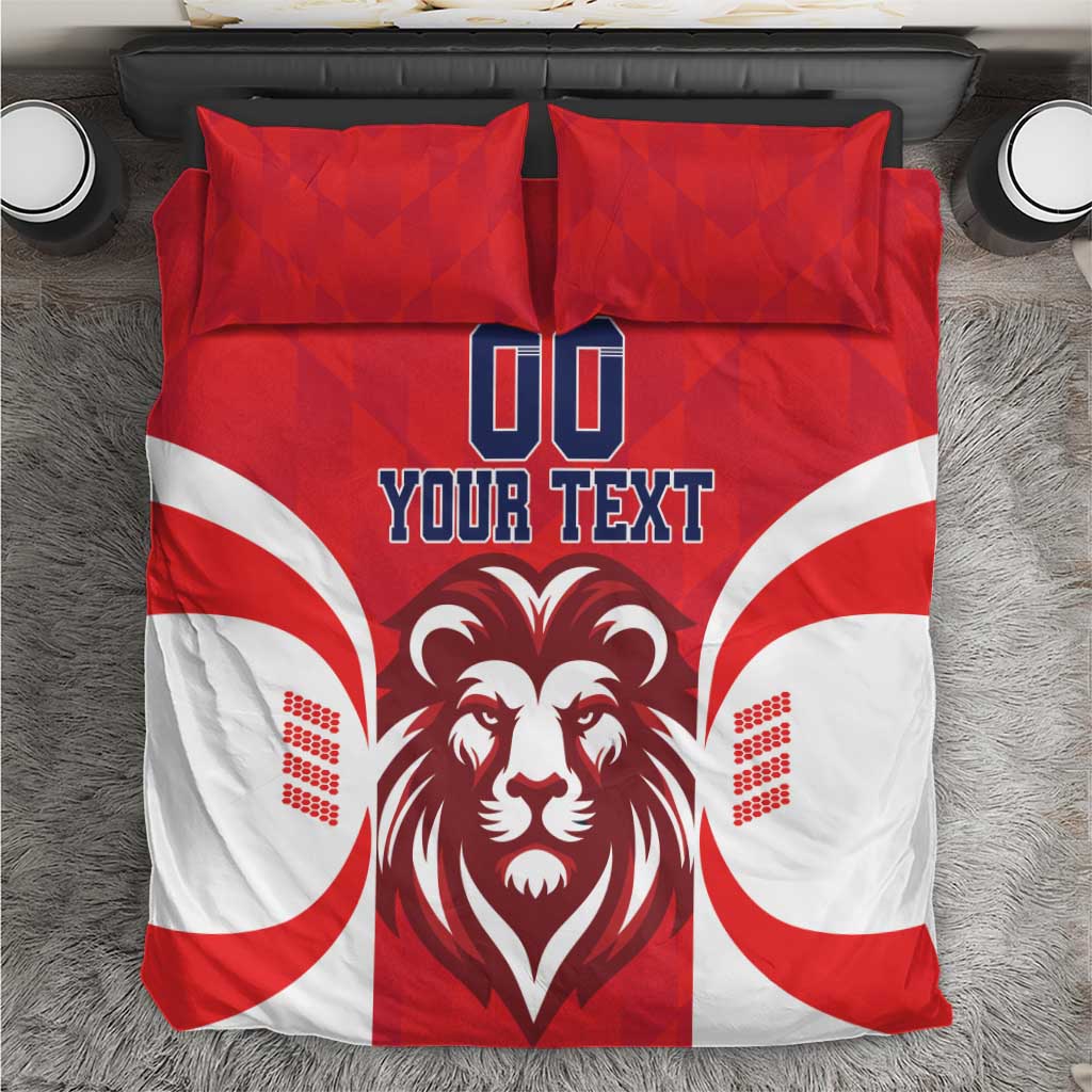 Custom Norway Football Bedding Set Red Lion Football 2024 - Wonder Print Shop