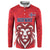 Custom Norway Football Button Sweatshirt Red Lion Football 2024 - Wonder Print Shop