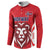 Custom Norway Football Button Sweatshirt Red Lion Football 2024 - Wonder Print Shop