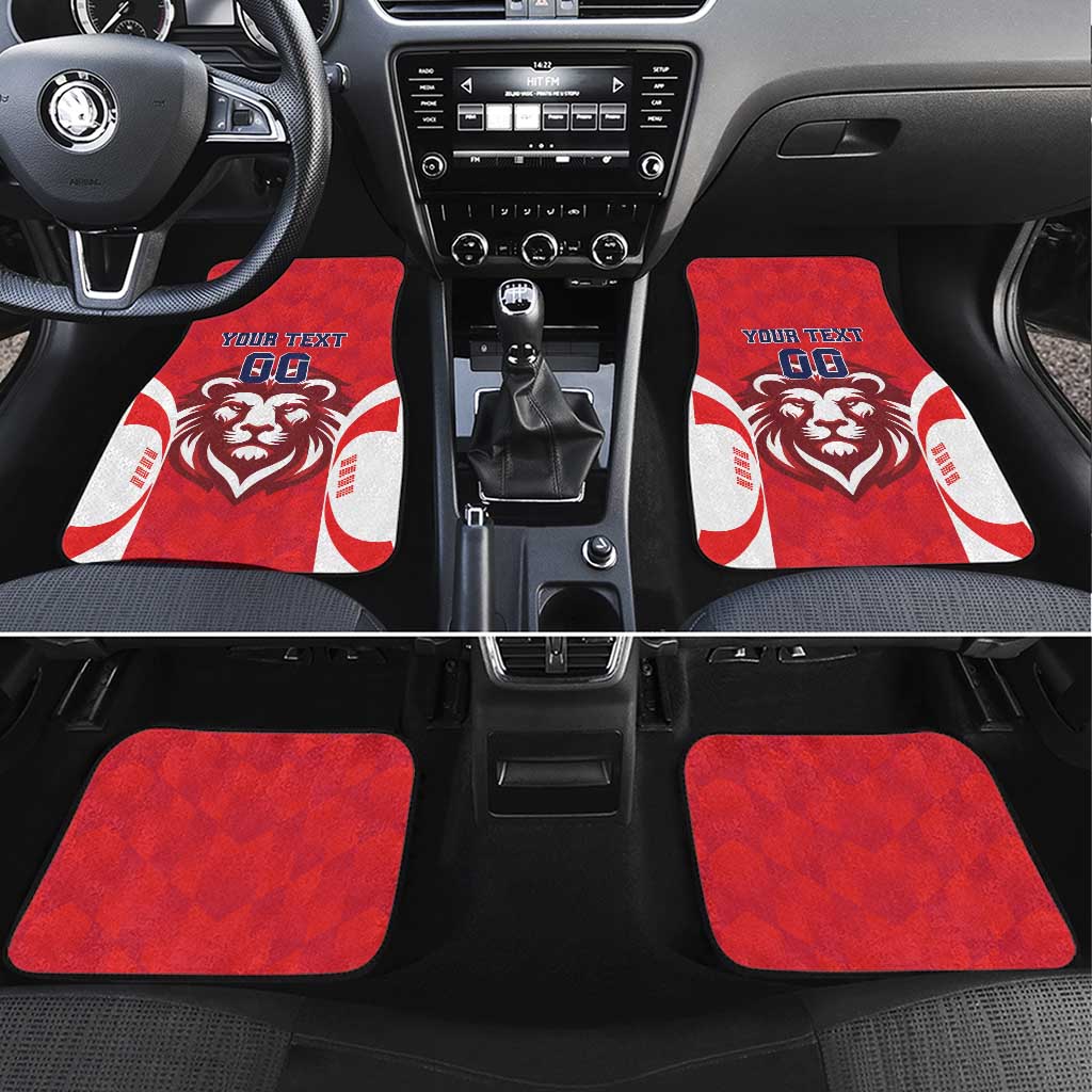 Custom Norway Football Car Mats Red Lion Football 2024 - Wonder Print Shop