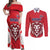 Custom Norway Football Couples Matching Off Shoulder Maxi Dress and Long Sleeve Button Shirt Red Lion Football 2024 - Wonder Print Shop