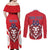 Custom Norway Football Couples Matching Off Shoulder Maxi Dress and Long Sleeve Button Shirt Red Lion Football 2024 - Wonder Print Shop