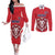 Custom Norway Football Couples Matching Off The Shoulder Long Sleeve Dress and Long Sleeve Button Shirt Red Lion Football 2024