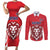 Custom Norway Football Couples Matching Short Sleeve Bodycon Dress and Long Sleeve Button Shirt Red Lion Football 2024 - Wonder Print Shop