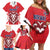 Custom Norway Football Family Matching Off Shoulder Short Dress and Hawaiian Shirt Red Lion Football 2024 - Wonder Print Shop