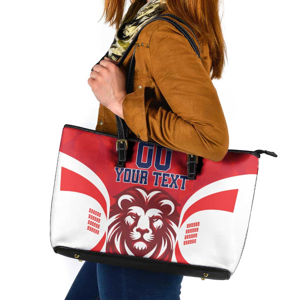 Custom Norway Football Leather Tote Bag Red Lion Football 2024 - Wonder Print Shop