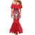 Custom Norway Football Mermaid Dress Red Lion Football 2024 - Wonder Print Shop