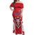 Custom Norway Football Off Shoulder Maxi Dress Red Lion Football 2024 - Wonder Print Shop