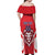 Custom Norway Football Off Shoulder Maxi Dress Red Lion Football 2024 - Wonder Print Shop