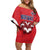 Custom Norway Football Off Shoulder Short Dress Red Lion Football 2024 - Wonder Print Shop