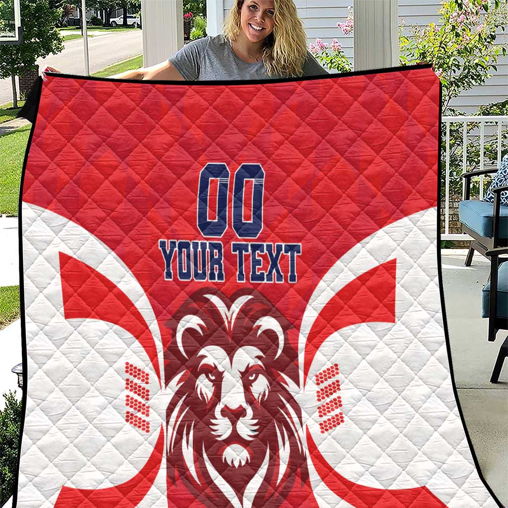 Custom Norway Football Quilt Red Lion Football 2024 - Wonder Print Shop