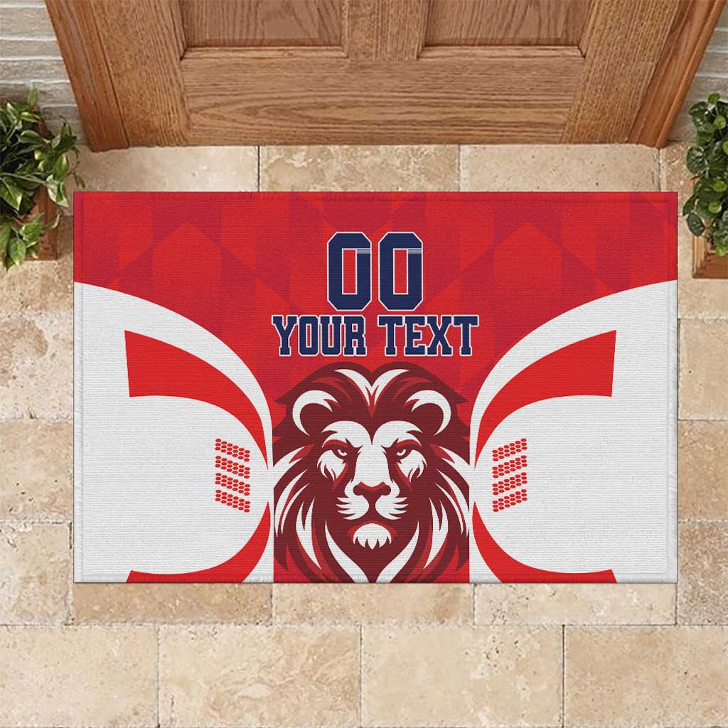 Custom Norway Football Rubber Doormat Red Lion Football 2024 - Wonder Print Shop