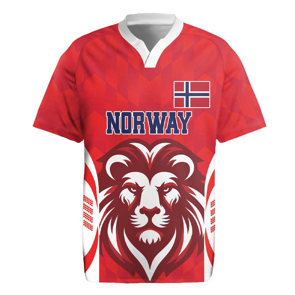 Custom Norway Football Rugby Jersey Red Lion Football 2024 - Wonder Print Shop