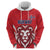 Custom Norway Football Zip Hoodie Red Lion Football 2024 - Wonder Print Shop