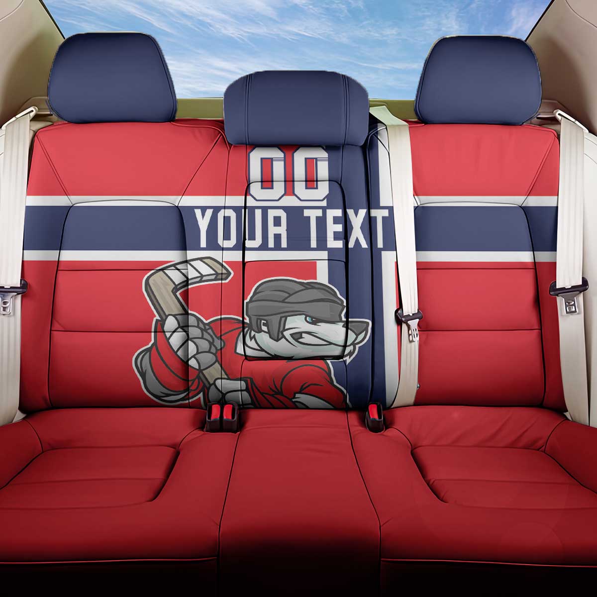 Custom Norway Hockey Back Car Seat Cover The Polar Bears Hockey - Wonder Print Shop