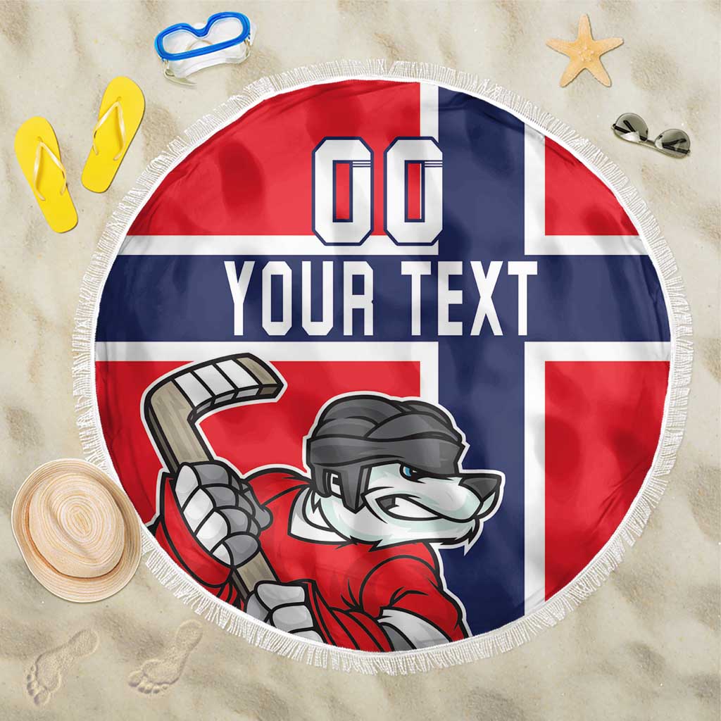 Custom Norway Hockey Beach Blanket The Polar Bears Hockey - Wonder Print Shop