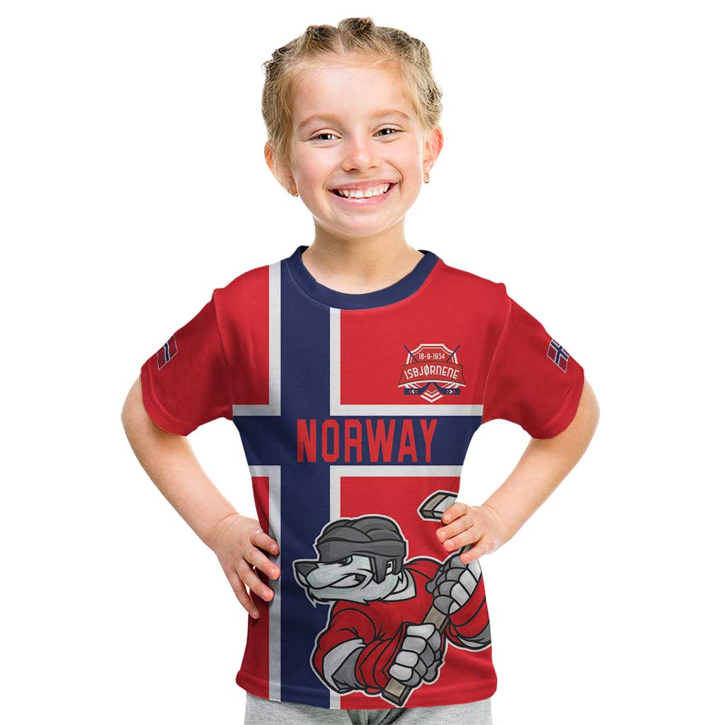 Custom Norway Hockey Kid T Shirt The Polar Bears Hockey - Wonder Print Shop