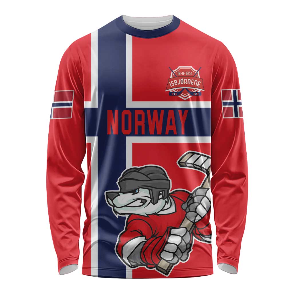 Custom Norway Hockey Long Sleeve Shirt The Polar Bears Hockey - Wonder Print Shop