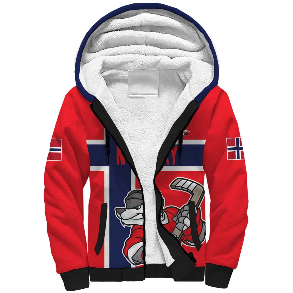 Custom Norway Hockey Sherpa Hoodie The Polar Bears Hockey