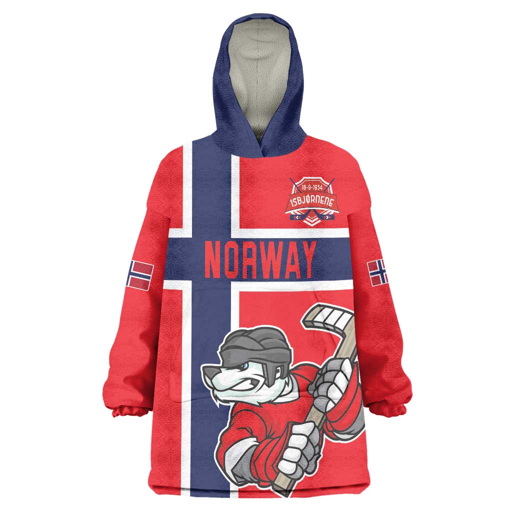 Custom Norway Hockey Wearable Blanket Hoodie The Polar Bears Hockey