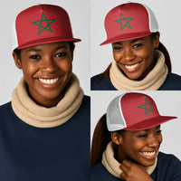 Morocco Mesh Trucker Cap Flag Color Inspiration - Wonder Print Shop