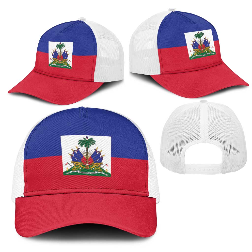 Haiti Baseball Net Cap Flag Color Inspiration - Wonder Print Shop