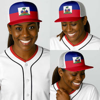 Haiti Baseball Net Cap Flag Color Inspiration - Wonder Print Shop