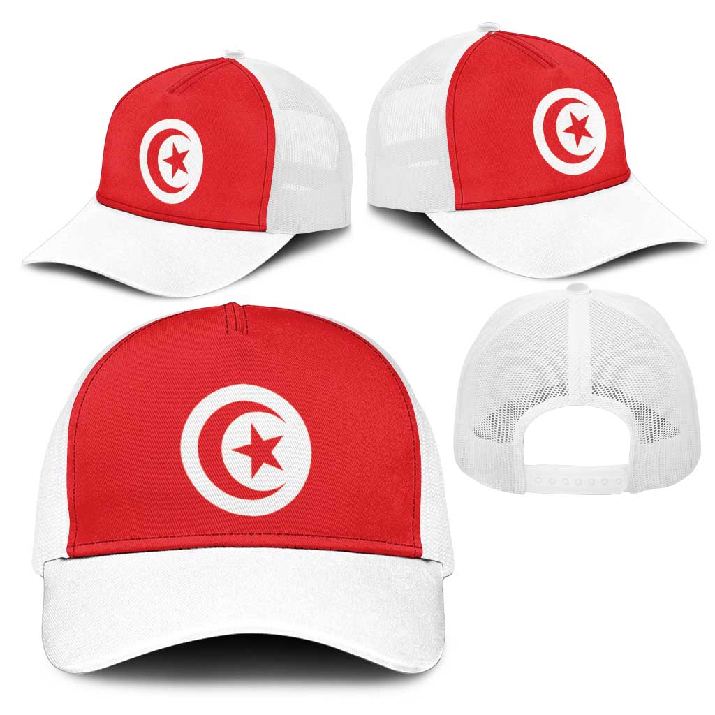 Tunisia Baseball Net Cap Flag Color Inspiration - Wonder Print Shop