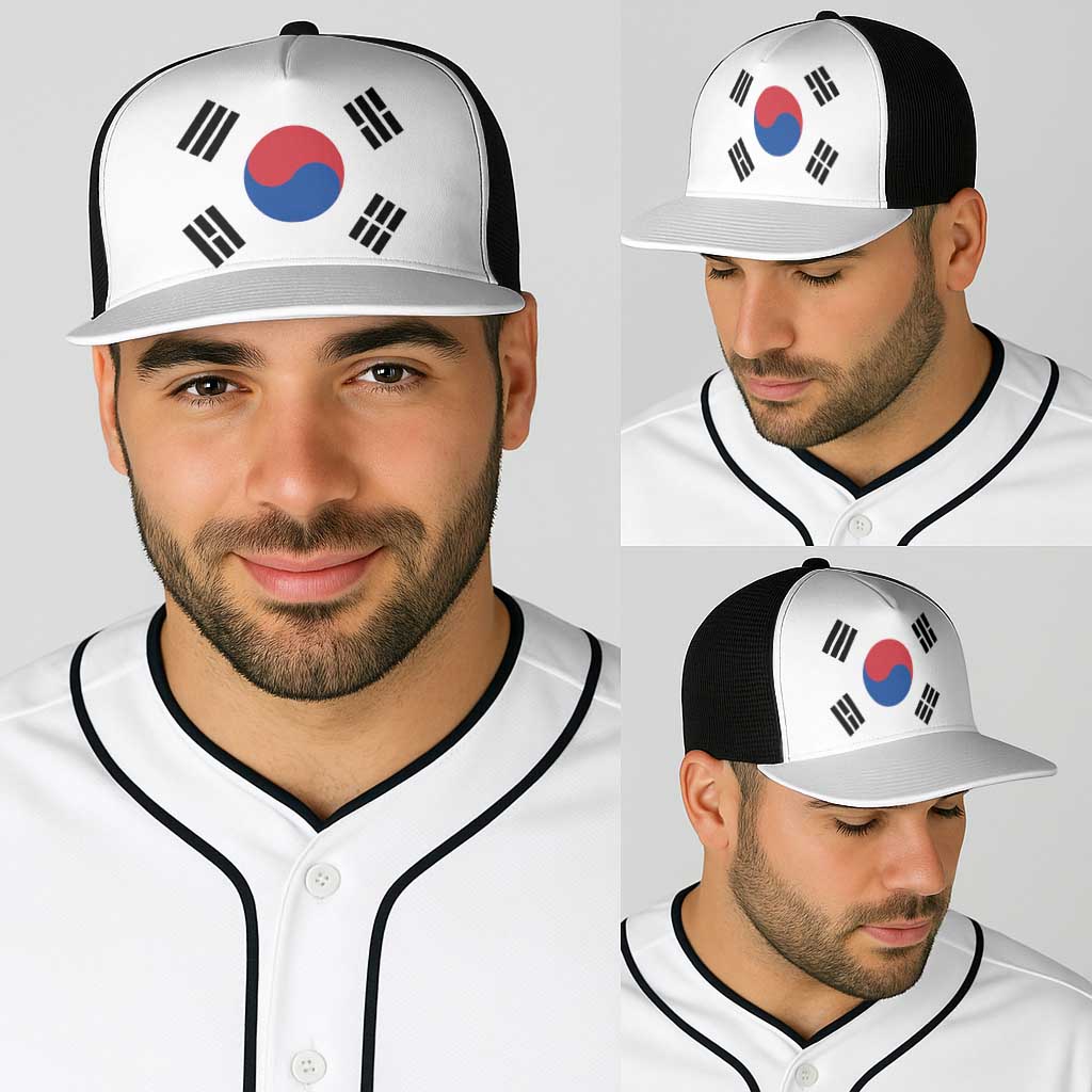 South Korea Baseball Net Cap Flag Color Inspiration - Wonder Print Shop