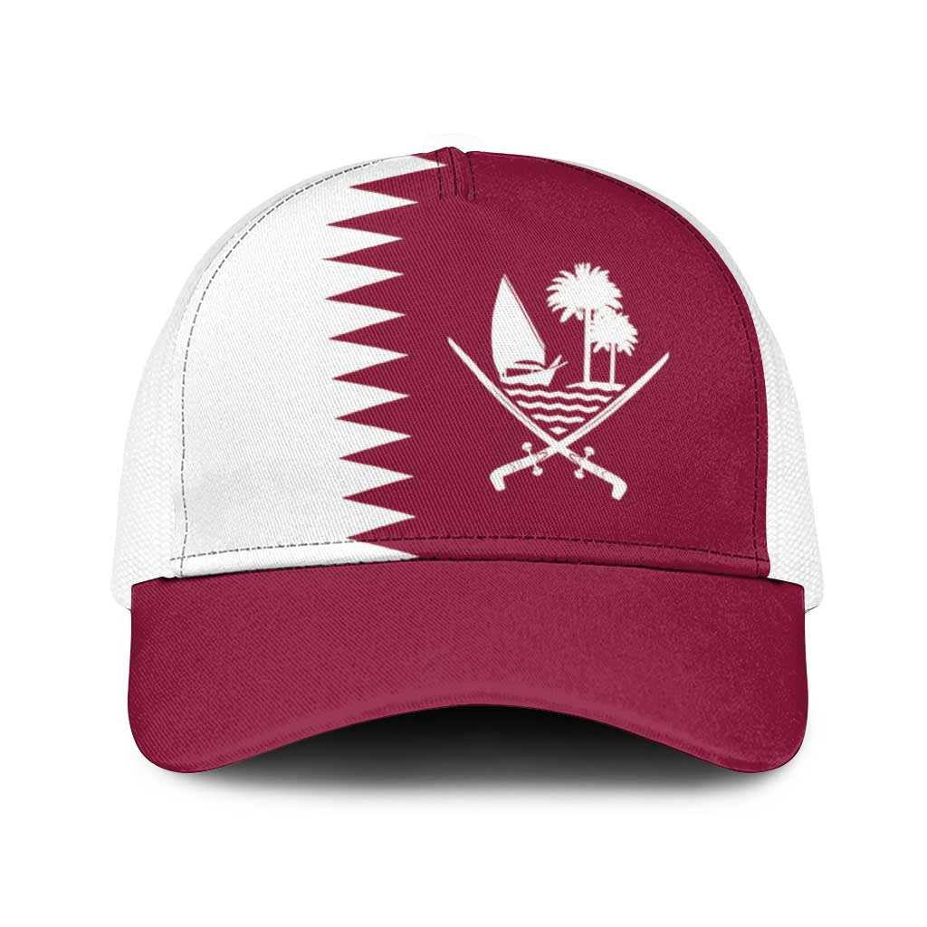 Qatar Baseball Net Cap Flag Color Inspiration - Wonder Print Shop