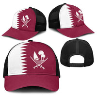 Qatar Baseball Net Cap Flag Color Inspiration - Wonder Print Shop