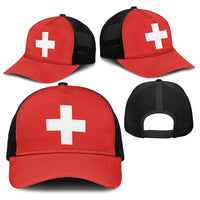 Switzerland Baseball Net Cap Flag Color Inspiration - Wonder Print Shop
