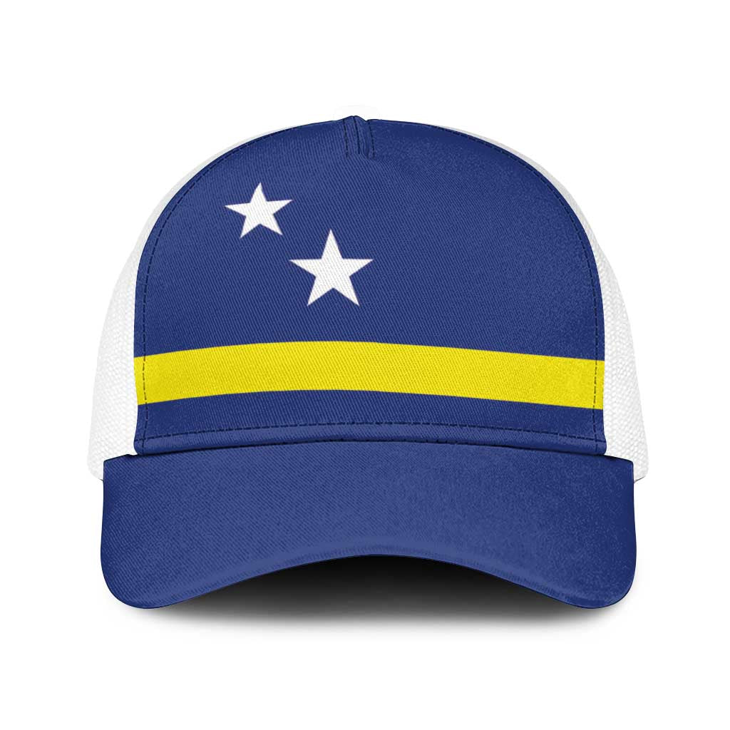 Curacao Baseball Net Cap Flag Color Inspiration - Wonder Print Shop